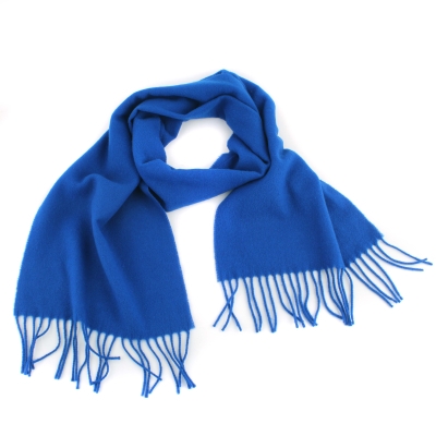 Едноцветен вълнен шал Pulcra Livigno 30x150 cm, Кралскосин