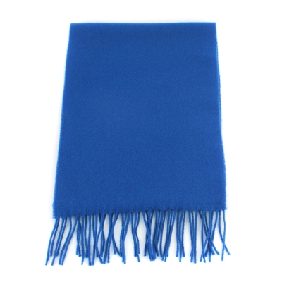 Едноцветен вълнен шал Pulcra Livigno 30x150 cm, Кралскосин