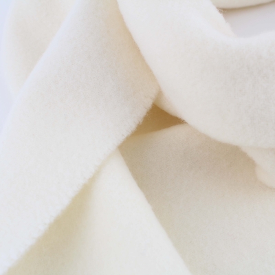 Едноцветен вълнен шал Pulcra Livigno 30x150 cm, Екрю