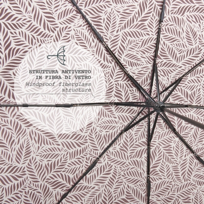 Дамски неавтоматичен чадър Perletti Green 19115, Кафяв