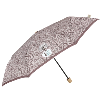 Дамски неавтоматичен чадър Perletti Green 19115, Кафяв