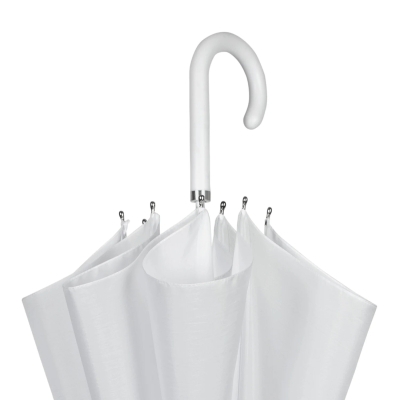 Дамски сватбен автоматичен голф чадър Perletti Time 12065, Бял