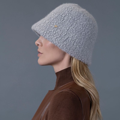 Women’s Alpaca Winter Hat HatYou CP4097, Light Gray