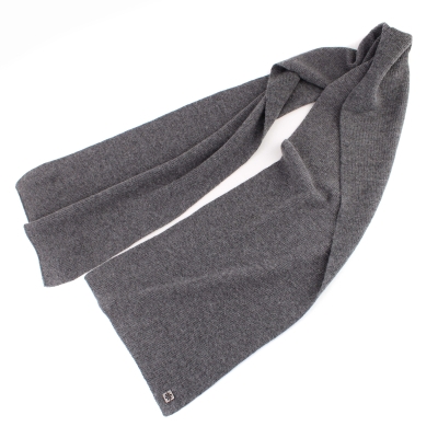 Мъжки плетен шал от вълнена смес Granadilla JG5178, 30x200 см, Сив
