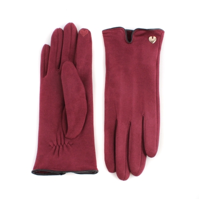 Дамски ръкавици от плат HatYou GL1204, Бургунди