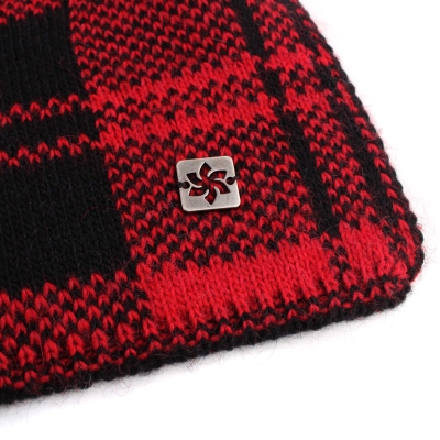 Комплект мъжки шал и шапка  Granadilla  JG5299/JG5300, Червен/Черен