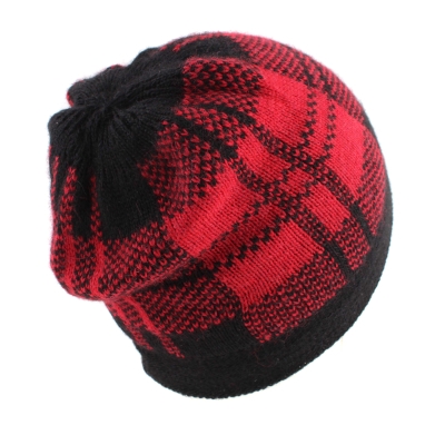 Комплект мъжки шал и шапка  Granadilla  JG5299/JG5300, Червен/Черен