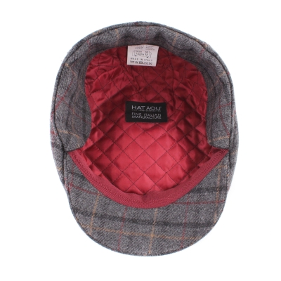 Мъжки вълнен каскет с наушник HatYou CP4077, Сиво каре