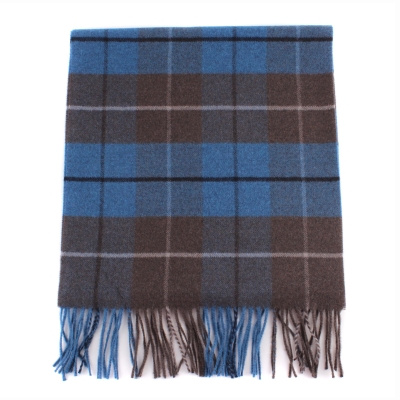 Вълнен шал Ma.Al.Bi. MAB105 127/3, 37x180 см, Син/Кафяв