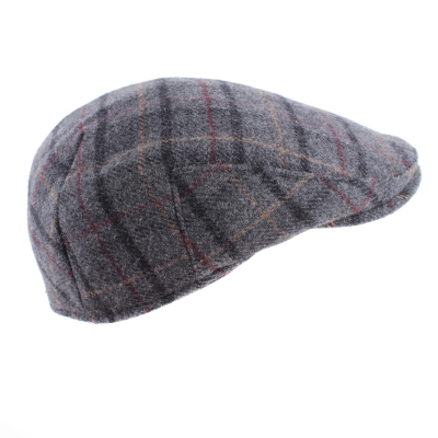 Мъжки вълнен каскет с наушник HatYou CP4077, Сиво каре