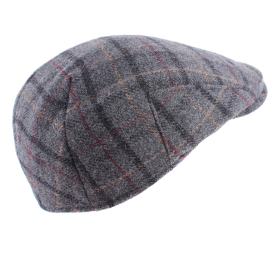 Мъжки вълнен каскет с наушник HatYou CP4077, Сиво каре