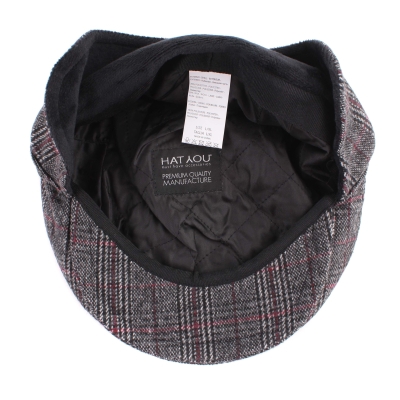 Мъжки каскет с наушник HatYou CP3598, Черен/Бордо