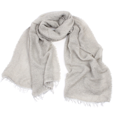 Дамски шал със златисто ламе Pulcra Aosta, Светлобежов/Златист