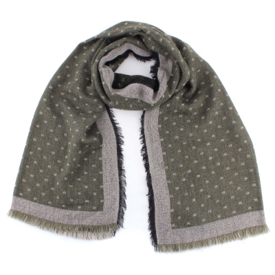 Зимен шал Pulcra Umberto, 52х190 см, Зелен/Бежов