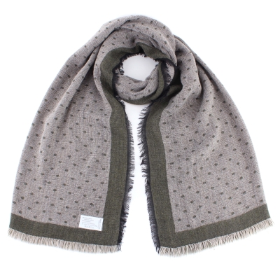 Зимен шал Pulcra Umberto, 52х190 см, Зелен/Бежов