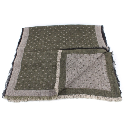 Зимен шал Pulcra Umberto, 52х190 см, Зелен/Бежов