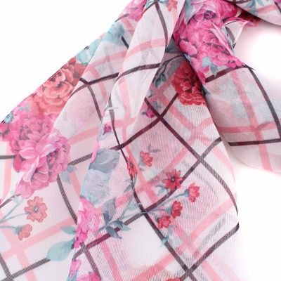 Дамски шал HatYou SE0249-26, Розови цветя