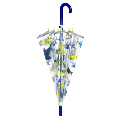 Kid's umbrella Perletti CoolKids Cool Shark 15609, Transparent