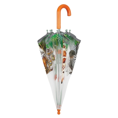 Kids' manual  umbrella Perletti CoolKids Safari 15619, Transparent