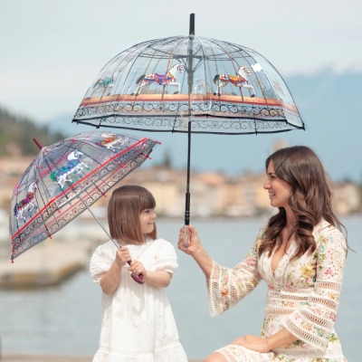 Kids' umbrella Perletti CoolKids Carousel 15629, Transparent