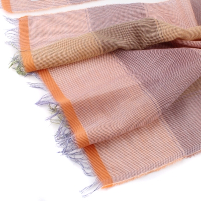 Фин памучен шал Pulcra Rikka, 58х210 см, Оранжев