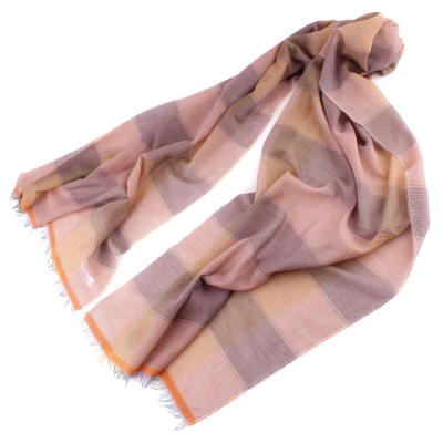 Фин памучен шал Pulcra Rikka, 58х210 см, Оранжев