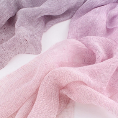 Ленен шал Pulcra Leno N, 54х200 см, Лилав