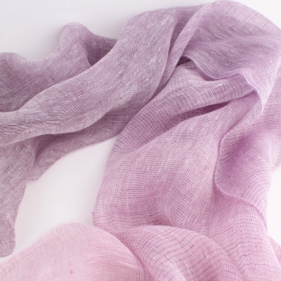 Ленен шал Pulcra Leno N, 54х200 см, Лилав