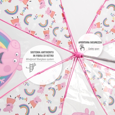 Кids' Transparent Umbrella Perletti Kids Peppa Pig 75107