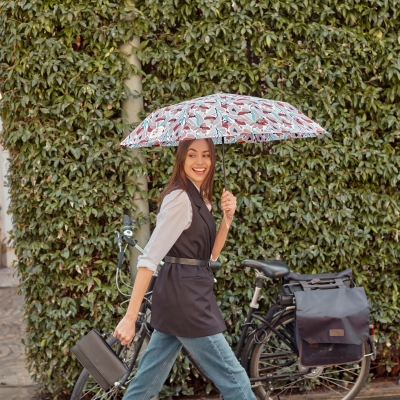 Дамски автоматичен чадър Perletti Green 19144, Акварел