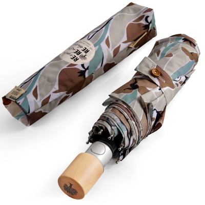 Дамски автоматичен чадър Perletti Green 19144, Акварел