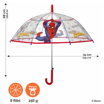 Kid's transparent umbrella Perletti Kids Spiderman 75395