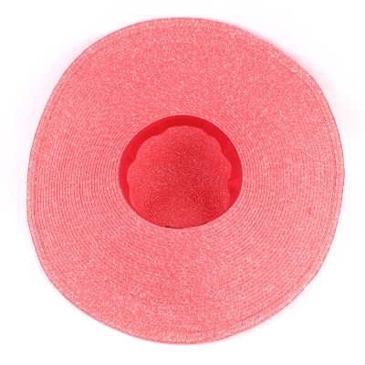 Extra Wide Brim Summer Hat Fratelli Mazzanti FM7296, Coral