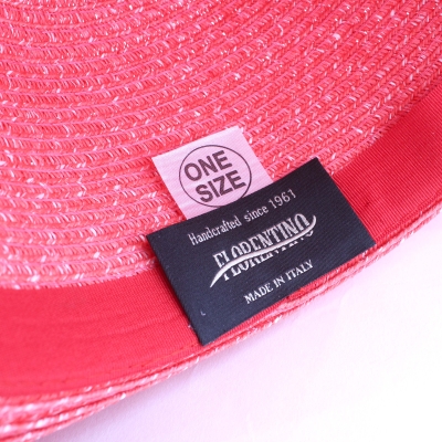 Extra Wide Brim Summer Hat Fratelli Mazzanti FM7296, Coral