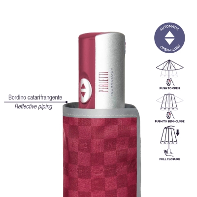 Ladies' flat automatic Open-Close umbrella Perletti Technology 21725