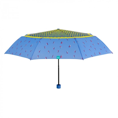 Дамски неавтоматичен чадър Perletti Time 26177, Синьо-лилав