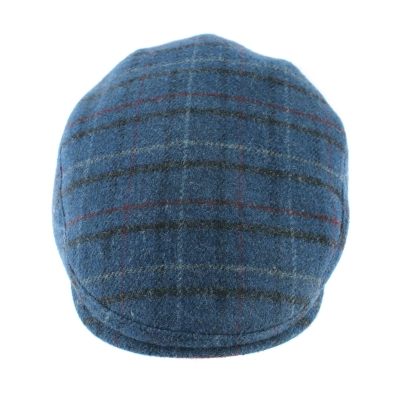 Мъжки вълнен каскет с наушник HatYou CP4077, Синьо каре