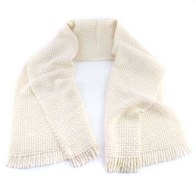 Обемен шал Pulcra Soffice N, 52х210 см, Екрю