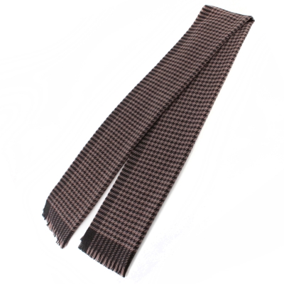 Вълнен шал Ma.Al.Bi. MAB101 125/6, 35x180 см, Черно-бежов пепит