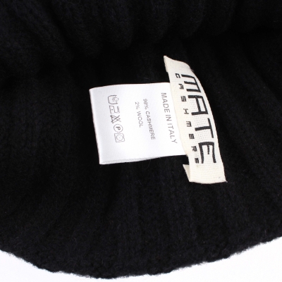 Комплект шал, шапка и ръкавици от кашмир Tesma/Mate, Черен