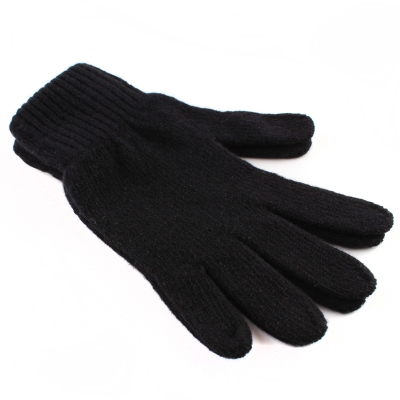 Комплект шал, шапка и ръкавици от кашмир Tesma/Mate, Черен