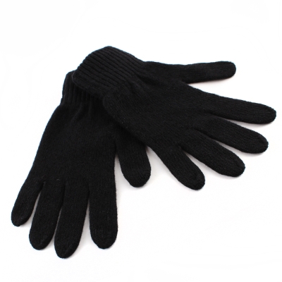 Комплект шал, шапка и ръкавици от кашмир Tesma/Mate, Черен