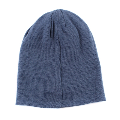 4-in-1 double-faced winter knitted hat MESS CP2355, Blue/ Greyish Brown