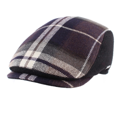 Мъжки зимен каскет HatYou CP3860, Черен/Лилаво каре