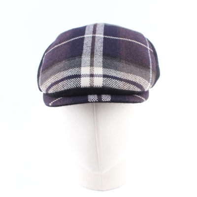 Мъжки зимен каскет HatYou CP3860, Черен/Лилаво каре