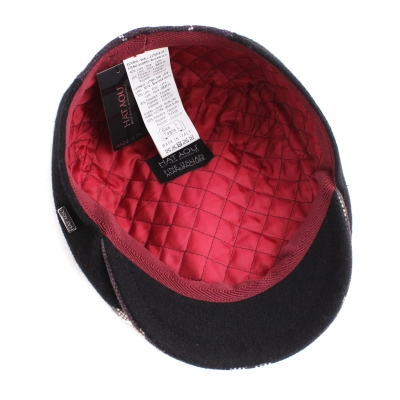 Мъжки зимен каскет HatYou CP3860, Черен/Лилаво каре