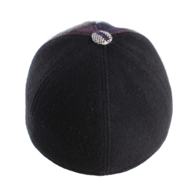 Зимна бейзболна шапка HatYou CP3861, Черен/Лилаво каре