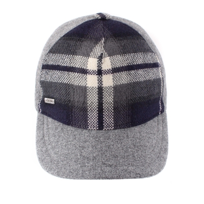 Зимна бейзболна шапка HatYou CP3861, Сив/Синьо каре