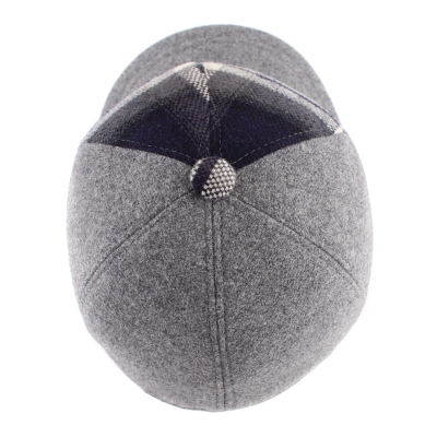 Зимна бейзболна шапка HatYou CP3861, Сив/Синьо каре