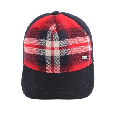 Зимна бейзболна шапка HatYou CP3861, Тъмносин/Червено каре